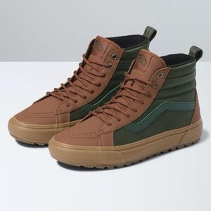 NEW Men’s size 12 Vans SK8 Hi MTE 1 All Weather Shoes VN0A5HZY17P green/brown